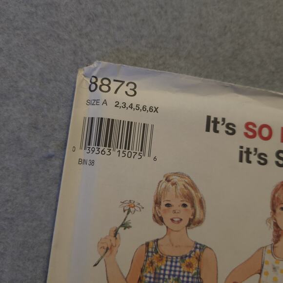 Simplicity 8873 Girls Top Shorts Pants Pattern Size 2-6X Easy Sew Vintage - Picture 2 of 6